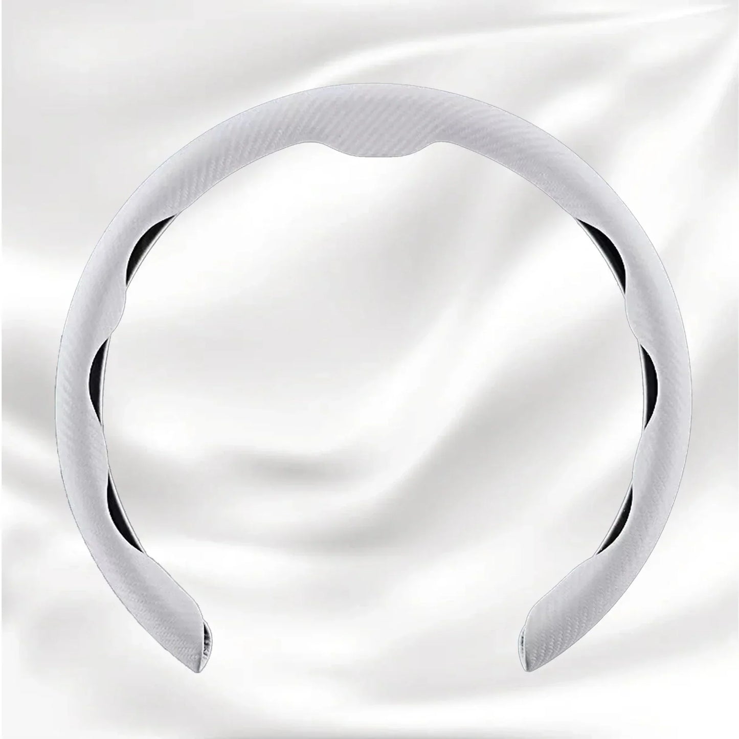 Nexi Customized Car Logo Breathable Ultra-thin 5D Leather & Carbon Car Steering Wheel Cover Universal Fit